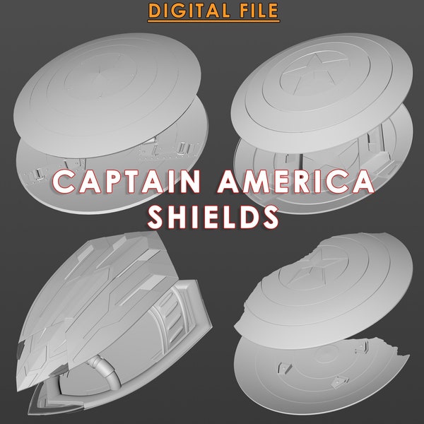 Captain American SHIELDS collection | Captain American cosplay STL for 3d printing