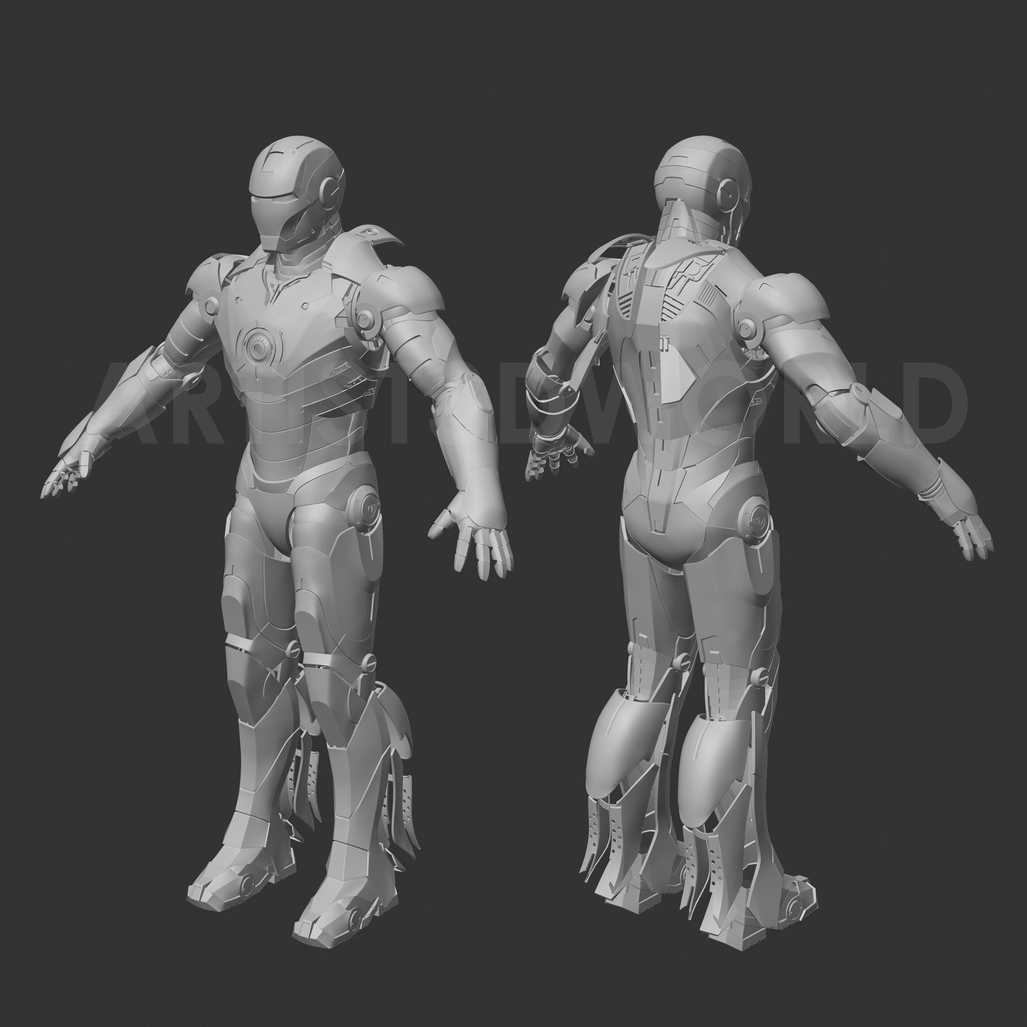 Iron Man Mark 3 Cosplay Suit STL File for 3D Printing High Quality ...