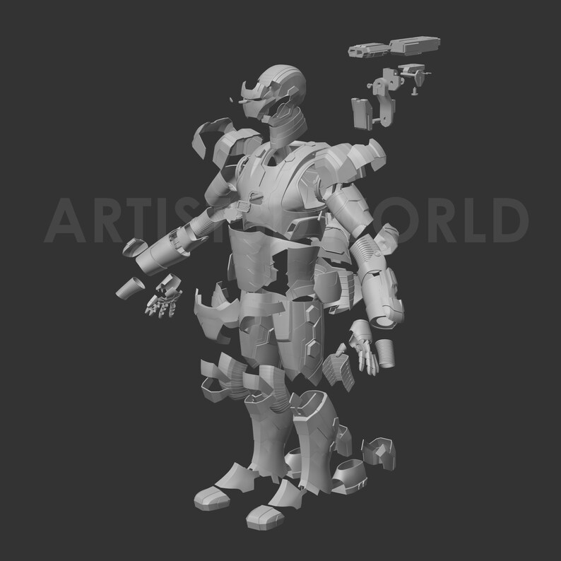 IRON Patriot Cosplay Suit STL File for 3D Printing High Quality DIGITAL