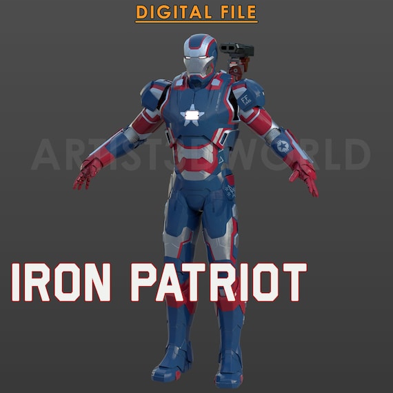 アイアンマンコスプレパーツ一式 IRON Patriot コスプレスーツ STL ファイル 3D プリント用 高