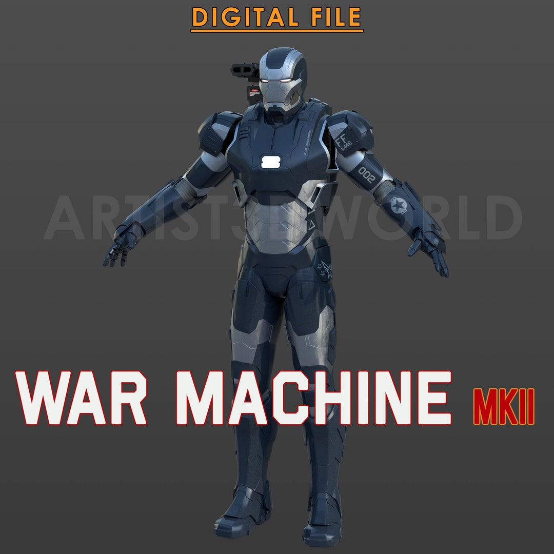 War Machine Mark 2 Cosplay Suit STL File for 3D Printing High