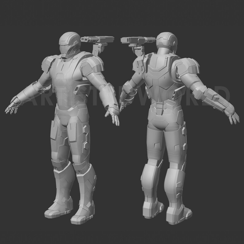 IRON Patriot Cosplay Suit STL File for 3D Printing High Quality DIGITAL