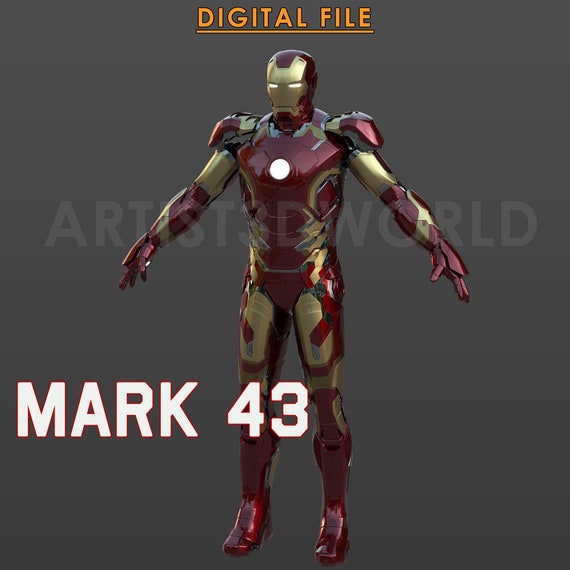 アイアンマンコスプレパーツ一式 アイアンマン マーク43 コスプレスーツ STLファイル（3Dプリント