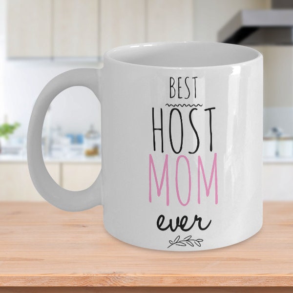 NEW Best Host Mom Ever Mug - Unique Ceramic Novelty Holiday Christmas Hanukkah Gift Coffee Mug