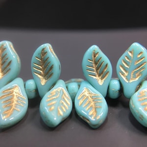 6X12mm Bay Leaf Beads, Czech glass beads