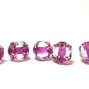 6mm Cathedral beads, Faceted beads, Czech glass beads