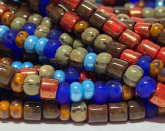 3X4mm (6/0) Earthy Pop Blend, Seed beads, Czech glass