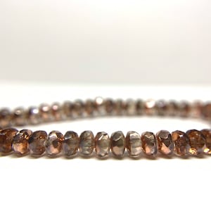 2X3mm  Peach Rondelle Beads, Faceted beads, Czech glass beads