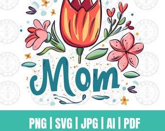 Clipart maman, fête des mères SVG, fête des mères PNG, maman png