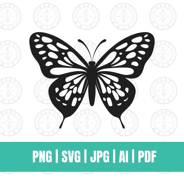 Butterfly SVG, Cricut, Silhouette, Butterfly, DXF, Png, Jpg, pdf, Cut File, Clipart