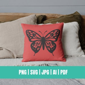 Papillon SVG, Cricut, Silhouette, papillon, DXF, Png, Jpg, pdf, fichier de coupe, clipart image 3