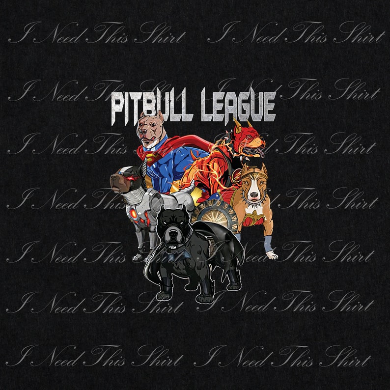 DC Fans Printable Sublimation Transfer PNG Digital File Funny Pitbull Lover Pitbull League Digital File Download Pitbull Collabs DC Comic