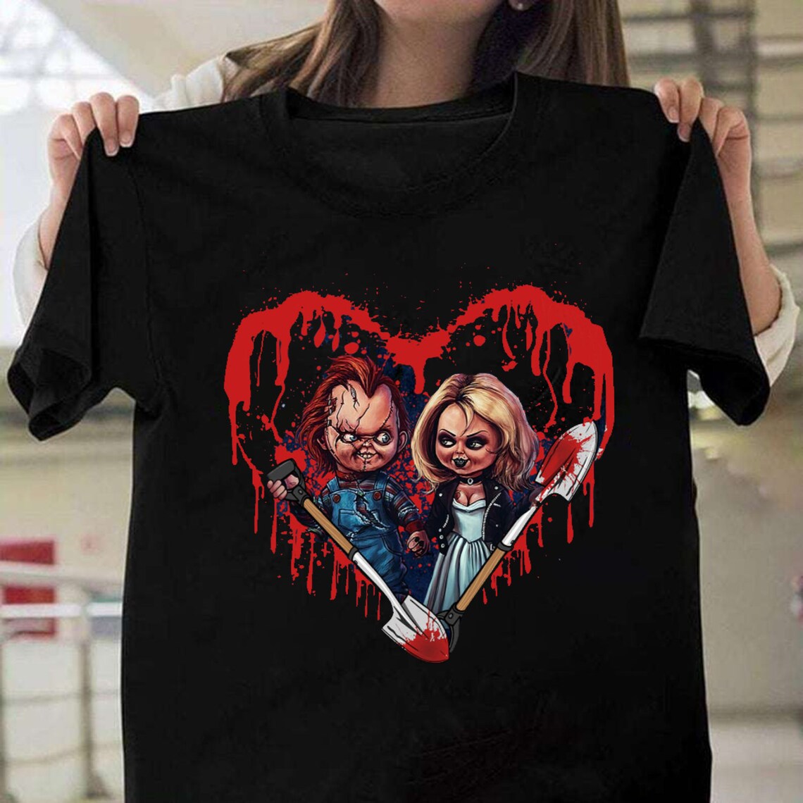 Chucky Men's T Shirt Spiral Print Child's Play Horror Movie Retro Halloween Tee Chucky Men's T Shirt Spiral Print Child's Play Horror Movie Retro Halloween Tee