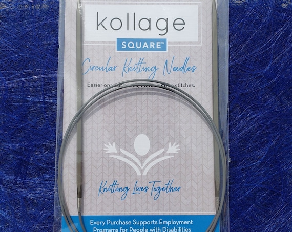 Kollage 47'' firm cable circular knitting needles- Aluminium - Ergonomic knitting needles  - Made in Canada