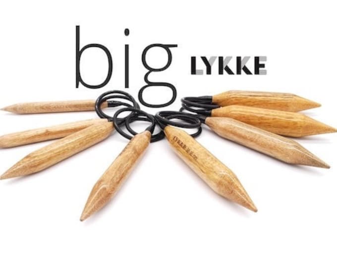 Big LYKKE Mango wood jumbo fixed circular knitting needles