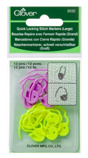 Clover Stitch Markers, Double Ended Stitch Holders, MIP 