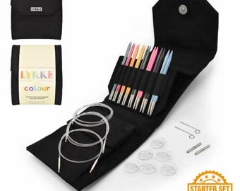 LYKKE 5'' Colour (13cm) starter set, 8 pairs of Interchangeable knitting needles