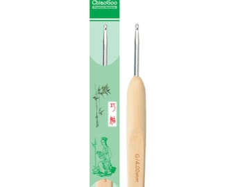 ChiaoGoo Crochet hook, metal head with bamboo handle