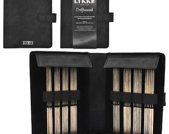 LYKKE 6'' (15cm) DPN set 2.0mm-3.75mm / US 0-5 - Double pointed knitting needle set - Driftwood