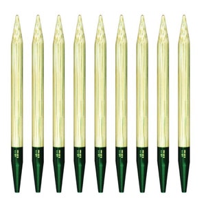 LYKKE Grove (13 cm) verwisselbare bamboe breinaaldpunt (per paar)