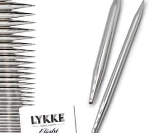 LYKKE Flight 3.5”(10cm) Interchangeable knitting needle tips, stainless steel