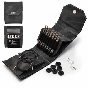 Conjunto inicial LYKKE 5'' (13 cm), 8 pares de agulhas de tricô intercambiáveis