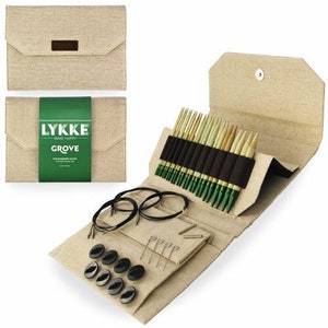 LYKKE Grove 5" (13cm) IC bamboo needle set - Interchangeable circular knitting needles set