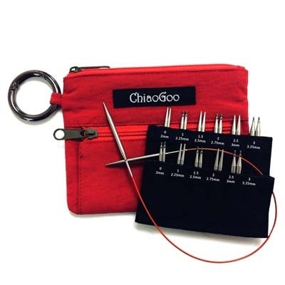 SET OF 2-chiaogoo Circular Knitting Needles Us1/2.25mm&us1.5/2.5mm