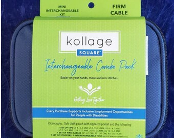 KOLLAGE 5.5'' Mini Set Interchangeable knitting needles with Firm Cable - Interchangeable knitting needle set