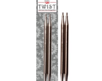 ChiaoGoo 4" (10 cm) TWIST Lace Tips - Stainless steel