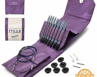 New colors LYKKE 5'' (13cm) starter set, 8 pairs of Interchangeable knitting needles
