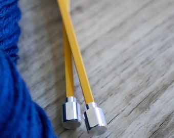 KOLLAGE 10'' Straight needles - Ergonomic knitting needles - Anodized aluminum -Made in Canada