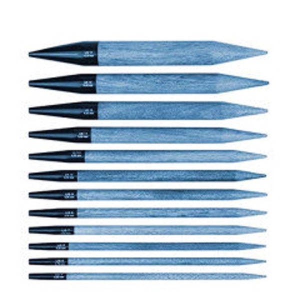 LYKKE Indigo 3.5” (10cm) Interchangeable knitting needle tip (pairs) - Birchwood