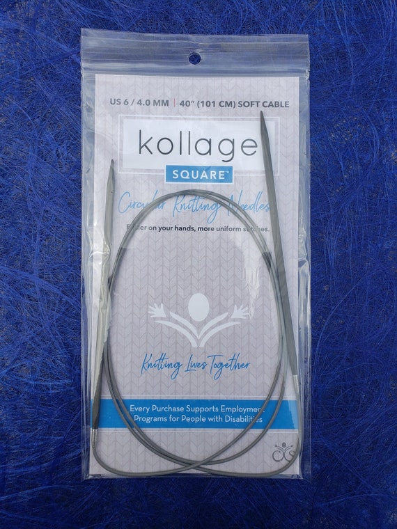Kollage 60'' Soft cable circular knitting needles - Ergonomic knitting needles  - Made in Canada