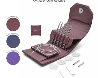 LYKKE Flight 3.5" (10cm) Starter Set- 5 pairs interchangeable knitting needle set - Stainless steel