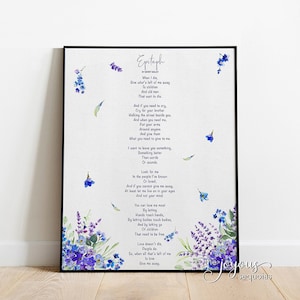 Epitaph Forget-me-not Printable Poem, NCIS poem Season 18, Digital Download, Myosotis, In Memory, Memorial Gifts, Remembrance of Loved Ones