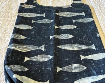 Fish & Flamingos Reversible Market Bag