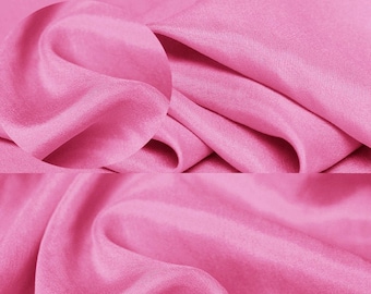 100% Silk Habotai Fabric 8mm 45&#39;&#39; Wide Peach Pink Lightweight Airy Feeling For Lining, Scarves By the Yard