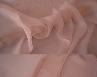Seide Chiffon 100% Seide 5,5 mm schiere leichte transparente Chiffon-Stoff Pink für für Schals, Schals, Schals und wispy Kleider 55 '' breit BTY