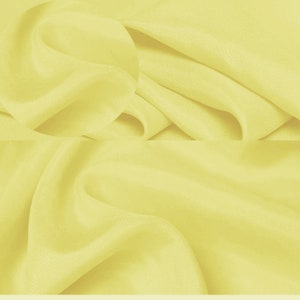 Tecido 100% seda habotai 8mm 45 &#39;&#39;de largura amarelo claro leve sensação arejada para forro, lenços pelo quintal