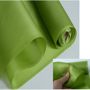 12mm Silk Organza 100% Silk Organza Fabric Olive Green 55&#39;&#39; Width Thick Silk Organza Satin Fabric, Silk Sheer, Wedding Dress, By the Yard
