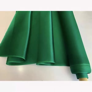 14mm Silk Organza 100% Silk Organza Fabric Deep Green 55&#39;&#39; Width Thick Silk Organza Satin Fabric, Wedding Dress, By the Yard