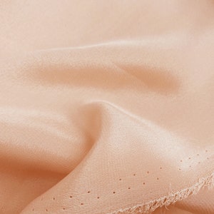 Peach Color Silk Crepe de Chine Fabric 100% Silk Crepe Fabric 14mm, 16mm 55&#39;&#39; Wide Silk CDC For Lining, Scarves By the Yard