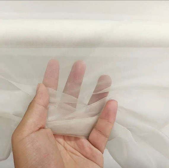 White Dyeable Viscose Organza Fabric At ₹ 100/meter In Surat | ID - Foto 3