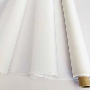 14mm Silk Organza 100% Silk Organza Fabric Bleached White 55'' Width Thick Silk Organza Satin Fabric, Silk Sheer, Wedding Dress, By the Yard