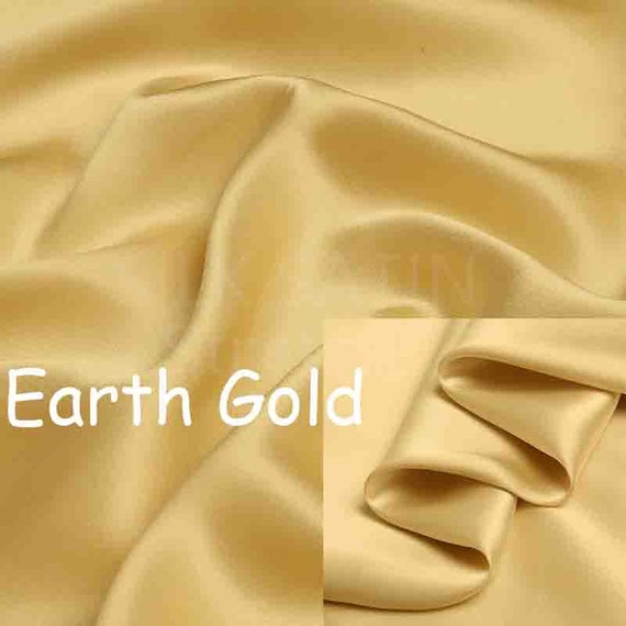 19mm Silk Stretch Satin Fabric Earth Gold Color Thick Elastic Silk Satin  Fabric by the Yard for Dress, Skirt, Shirt Fabric 55'' Width -  Canada