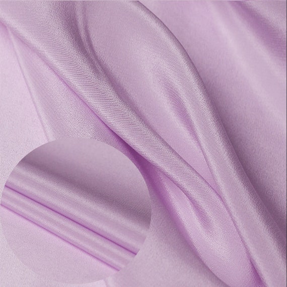 Light Pink Purple Color Silk Crepe de Chine Fabric 100% Silk Crepe Fabric  14mm, 16mm 55'' Wide Silk CDC For Lining, Scarves By the Yard