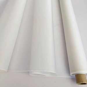 14mm Silk Organza 100% Silk Organza Fabric Bleached White 55'' Width Thick Silk Organza Satin Fabric, Wedding Dress, By the Yard