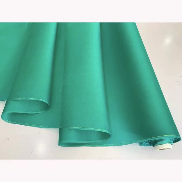 14mm Silk Organza 100% Silk Organza Fabric Blue Green 55'' Width Thick Silk Organza Satin Fabric, Silk Sheer, Wedding Dress, By the Yard