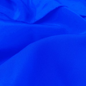 Bright Royal Blue Color Silk Crepe de Chine Fabric 100% Silk Crepe Fabric 14mm, 16mm 55&#39;&#39; Wide Silk CDC For Lining, Scarves By the Yard